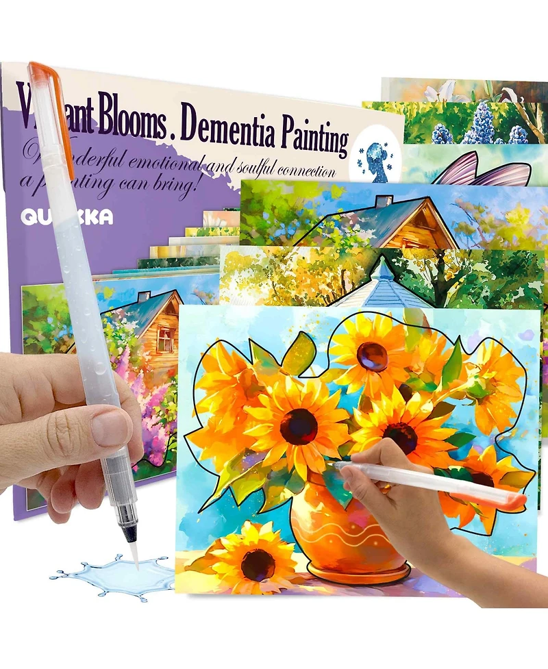 Quokka Water Painting Dementia Activities for Seniors – Vibrant Blooms – Alzheimers Products