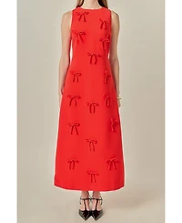 English Factory Women's Bow Detailed Sleeveless Midi Dress