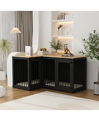 Dog Kennel Corner Dog Crate with Dividers Perfect for Limited Room