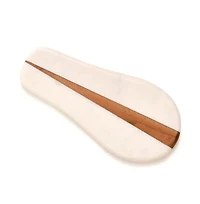Marble and Wood Spoon Rest