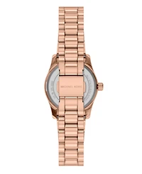 Michael Kors Women's Lexington Three-Hand Rose Gold-Tone Stainless Steel Watch and Jewelry Set, 26mm
