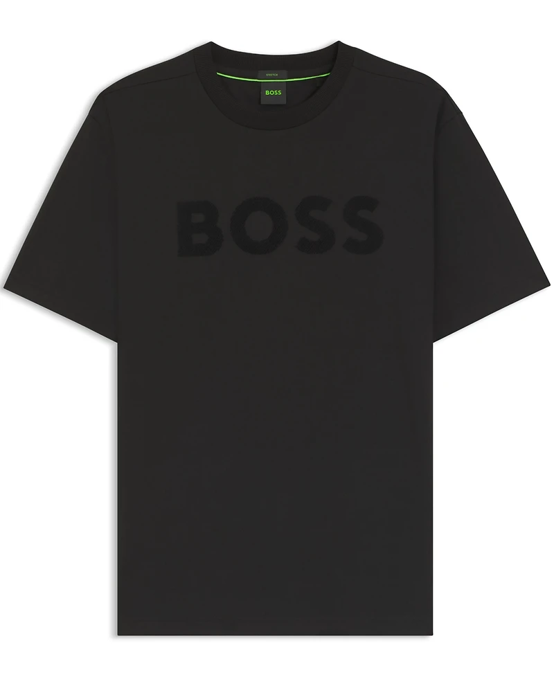 Boss by Hugo Men's Stretch Cotton Tonal Logo Relaxed-Fit T-Shirt