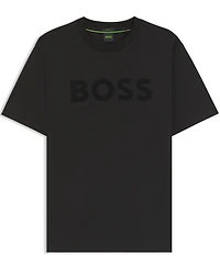 Boss by Hugo Men's Stretch Cotton Tonal Logo Relaxed-Fit T-Shirt
