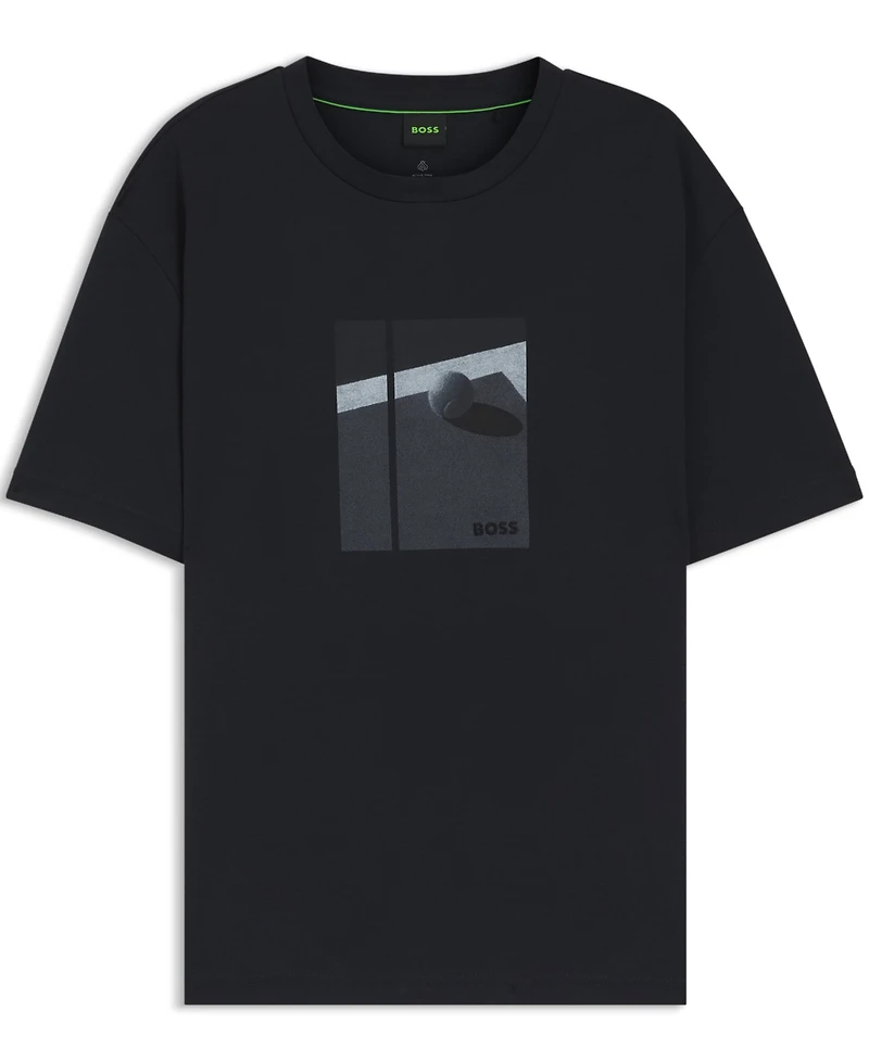 Boss by Hugo Men's Tennis Artwork Pima-Cotton T-Shirt