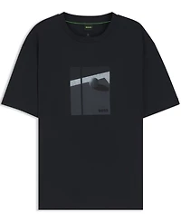 Boss by Hugo Men's Tennis Artwork Pima-Cotton T-Shirt