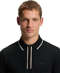 Boss by Hugo Boss Men's Moisture-Wicking Stretch Cotton Slim-Fit Polo Shirt