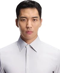 Boss by Hugo Men's Italian-Made Structured Cotton Slim-Fit Dress Shirt