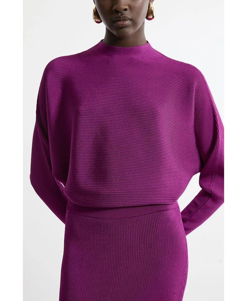 Karen Millen Women's Drape Knit Bat Wing Pencil Midi Dress