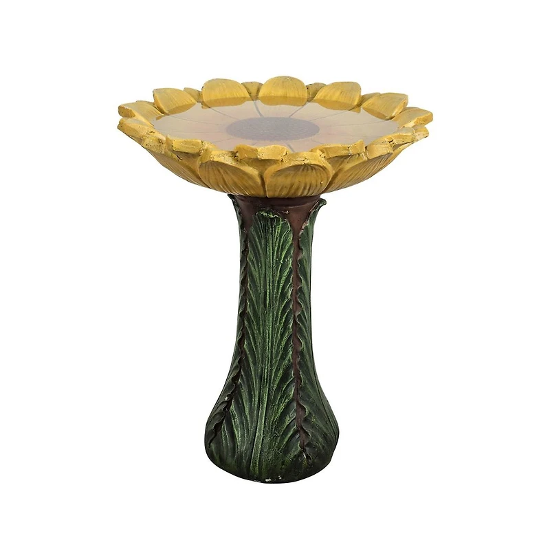 SunJet 24.4” Tall Outdoor Concrete Bird Bath