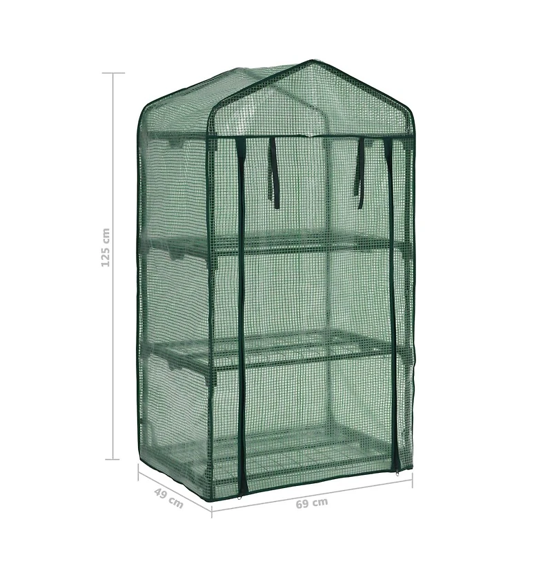 3-Tier Mini Greenhouse 27.2"x19.3"x49.2"