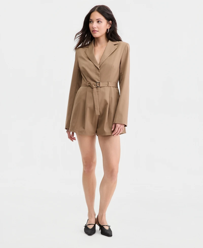 Bar Iii Women's Belted Blazer Romper, Macy's Exclusive