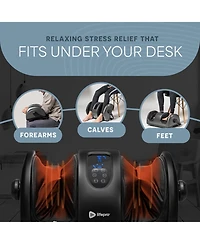 LifePro Calf and Foot Massager with Heat for Plantar Fasciitis, Circulation & Pain Relief (Black)