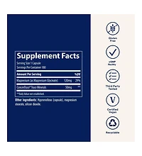 Trace Minerals Magnesium Glycinate Capsules | 120 mg Supports Normal Sleep, Calm Mood, and Maintains Normal Muscle, Liver, Bone & Nerve Function | 180