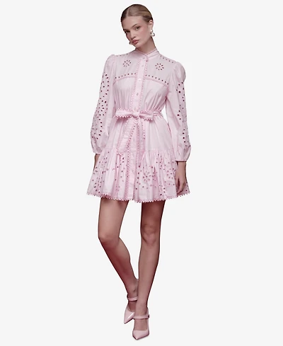 Avec Les Filles Women's Eyelet Shirtdress