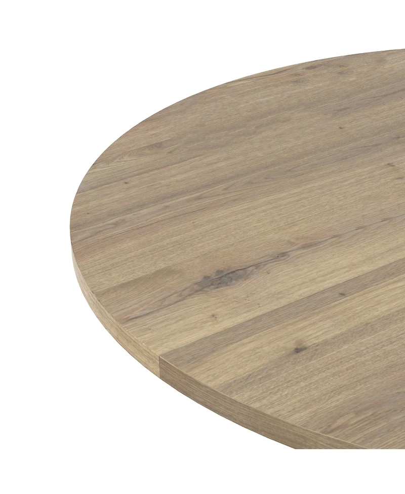 Casainc 31.5 Inch Round Dining Table with Black Metal Legs