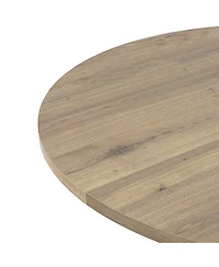 Casainc 31.5 Inch Round Dining Table with Black Metal Legs