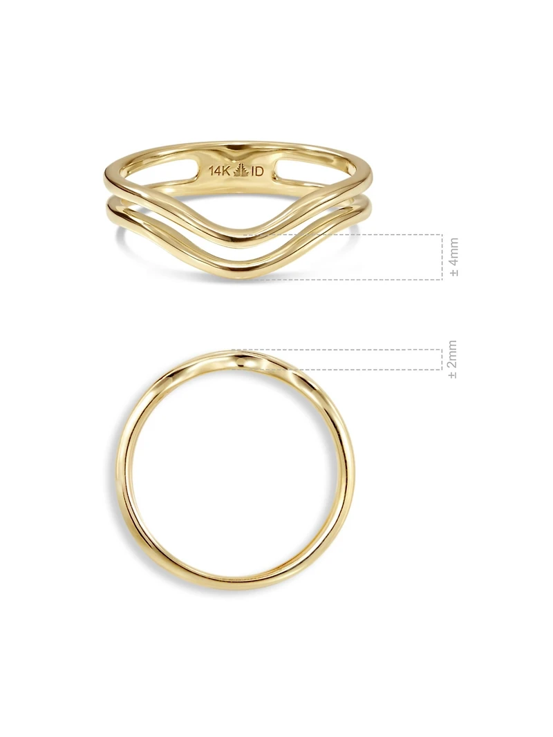 Devata Wishbone Arch Ring in 14K Gold
