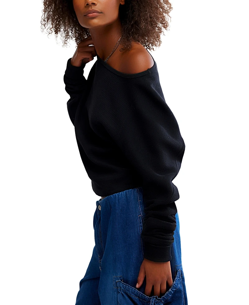 Free People Women's Jess Asymmetric Long Sleeve Top