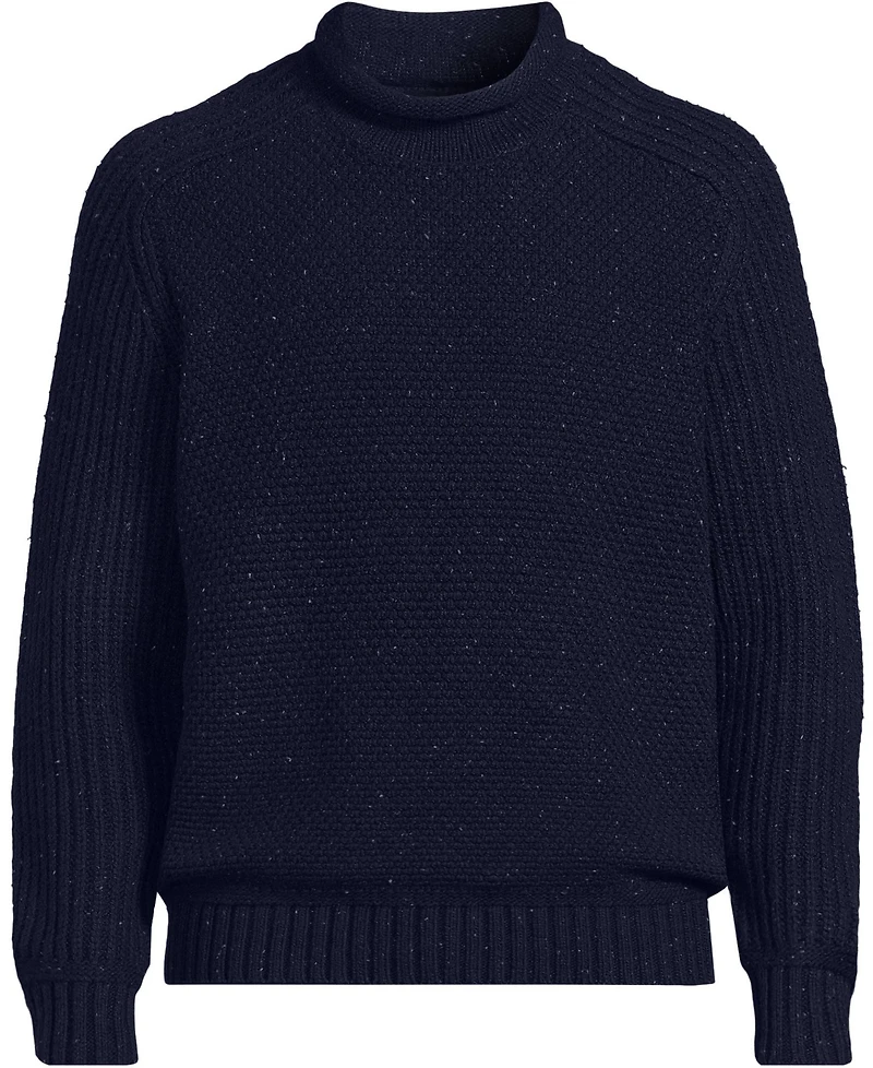 Lands' End Men's Long Sleeve Roll Neck Sweater