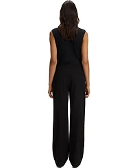 Boss by Hugo Women's Merino Wool Mock Neck Sleeveless Top