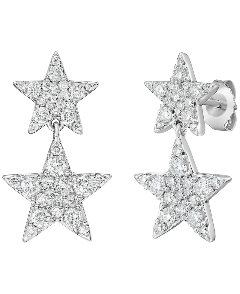 Macy's White Diamond Earrings (1 ct. t.w.) in 10k White Gold