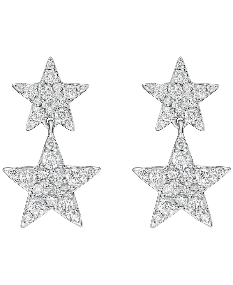 Macy's White Diamond Earrings (1 ct. t.w.) in 10k White Gold