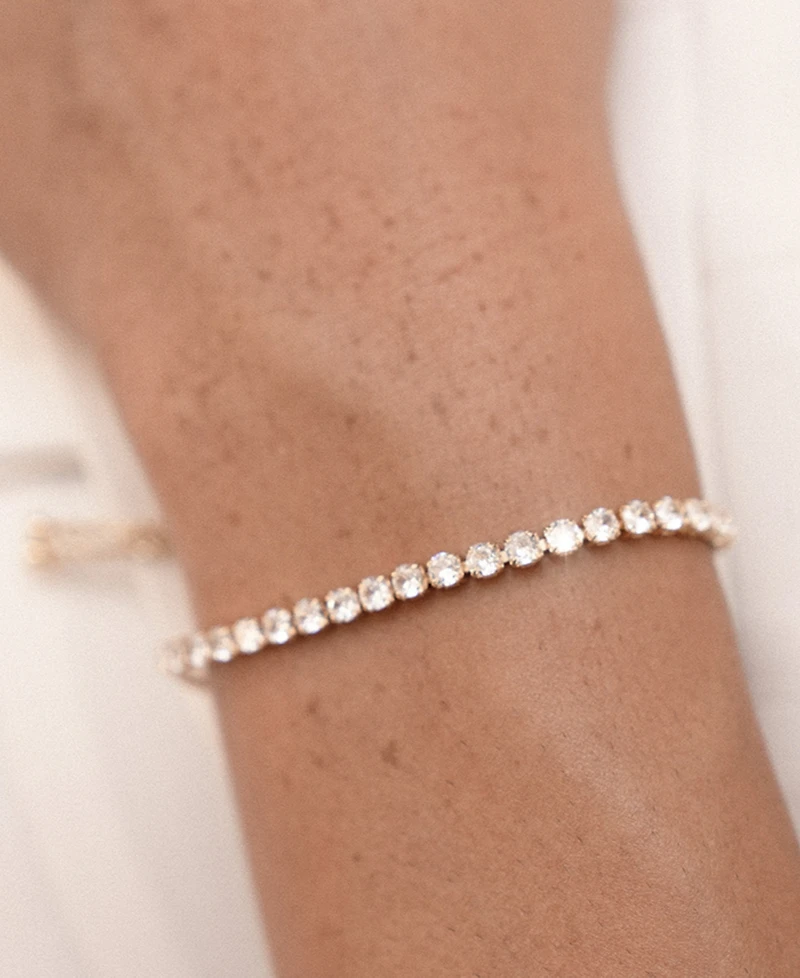 Ettika Adjustable Dainty Crystal Bracelet