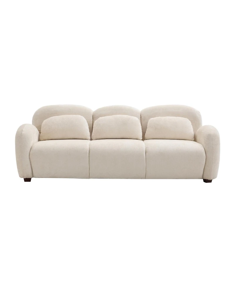 Streamdale Furniture 78 in. Modern 3 Seater Boucle Sofa with 3 Pillows, Beige