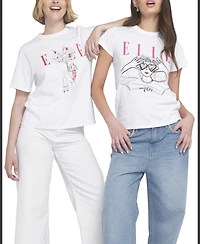 Elle Collection Women's Heart Eyes Graphic Tee T-Shirt