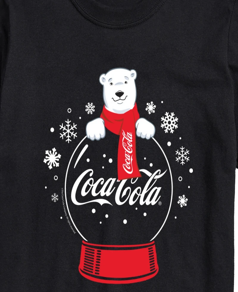 Airwaves Men's Coca-Cola Polar Bear Snowglobe Short-Sleeve Graphic T-Shirt