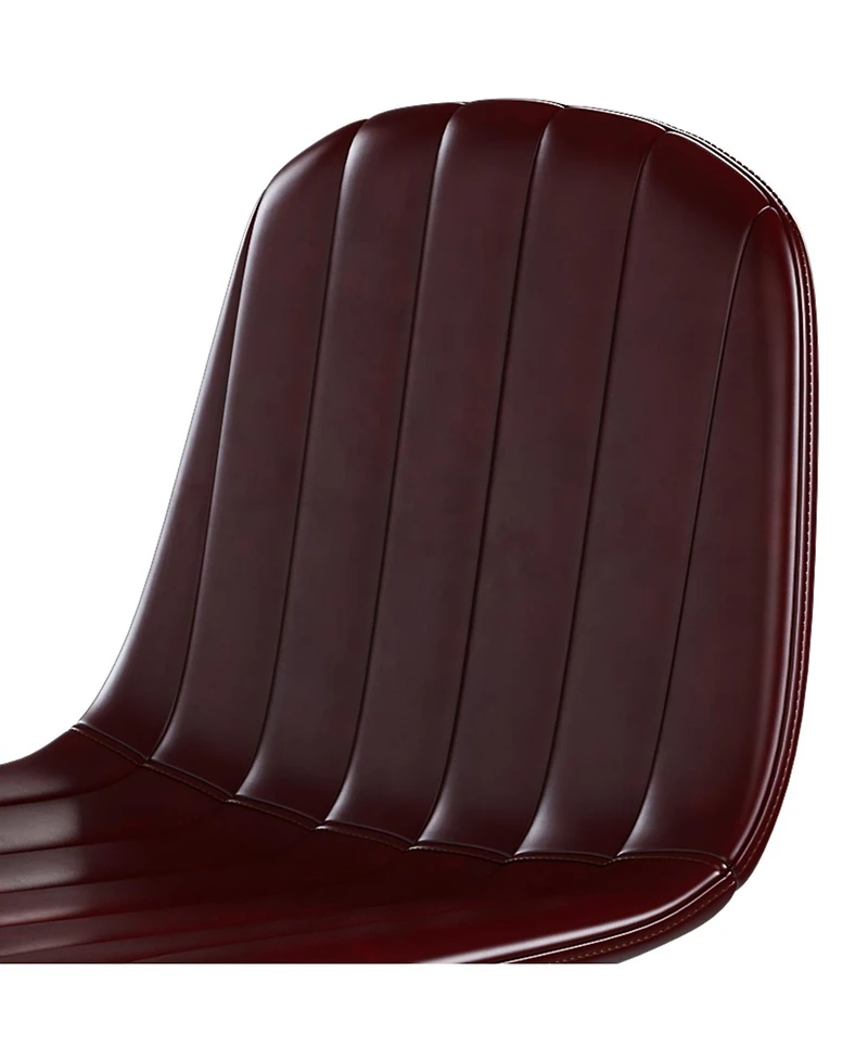 Streamdale Furniture Streamdale Modern Swivel Bar Stools with Back Support, Dark Brown (Set of 2