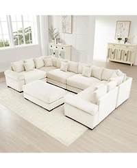 Streamdale Oversized Cloud Modular Sectional Couch with Ottoman