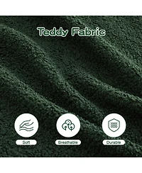 Streamdale Furniture Streamdale Soft Teddy Fabric Boneless Sofa with Anti-Slip Design, Green