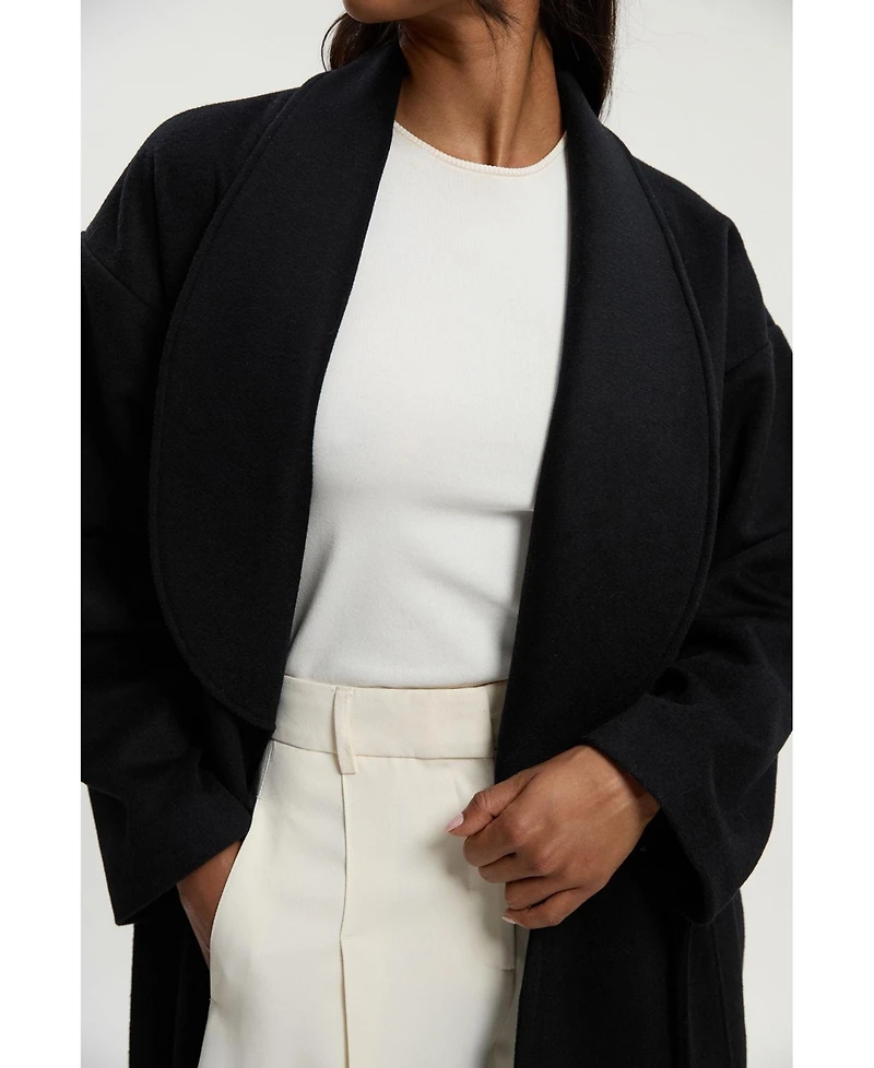 Karen Millen Women's Wrap Tailored Maxi Coat