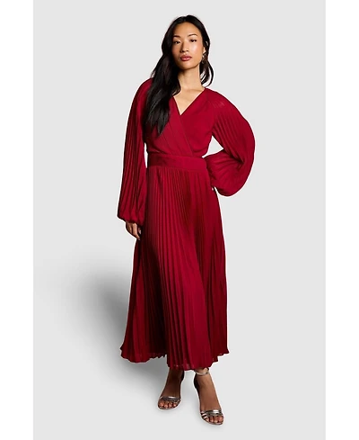 Coast Women's Long Sleeve Chiffon Wrap Midi Dress