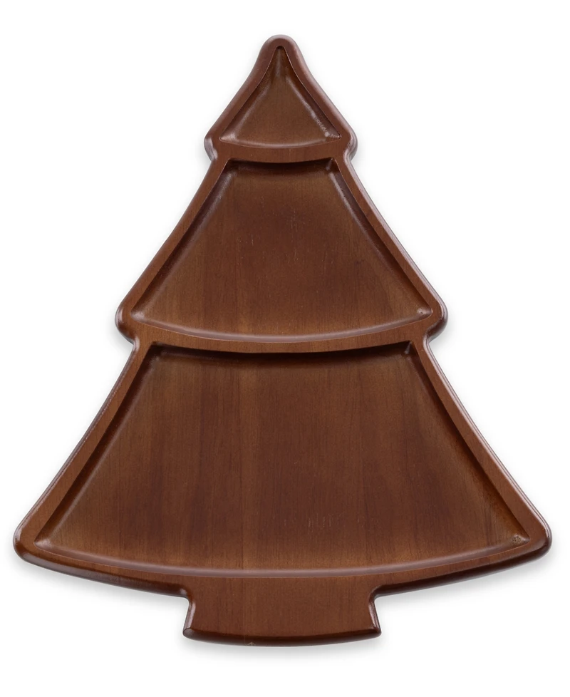 Toscana Christmas Tree Serving Tray with Gourmet Gift Pack, 3-Piece
