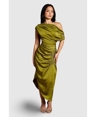 Coast Women's Satin One Shoulder Midi Dress