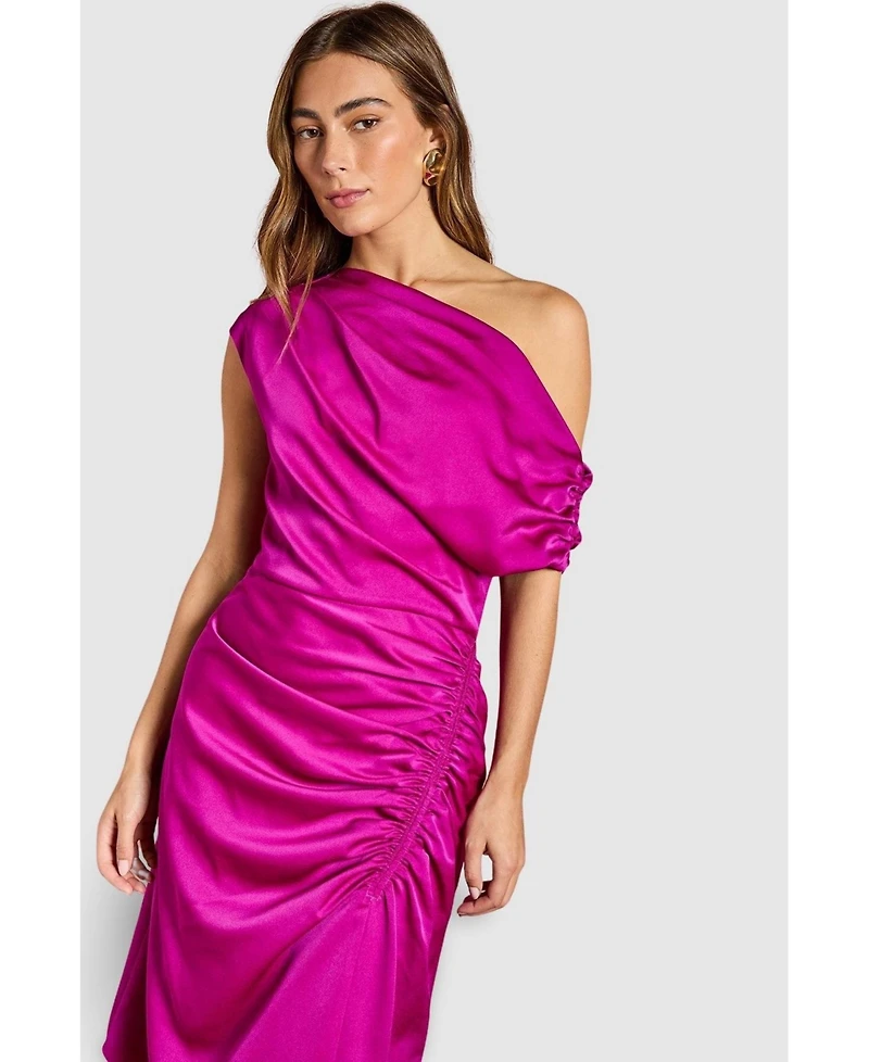 Coast Women's Satin One Shoulder Midi Dress