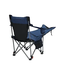 Streamdale Furniture Streamdale Outdoor Camping Chairs Folding Portable Adjustable Reclining Chair Dark Blue