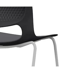 Streamdale Furniture Streamdale Modern Black Stacking Chairs Set of 4 with Ergonomic Design