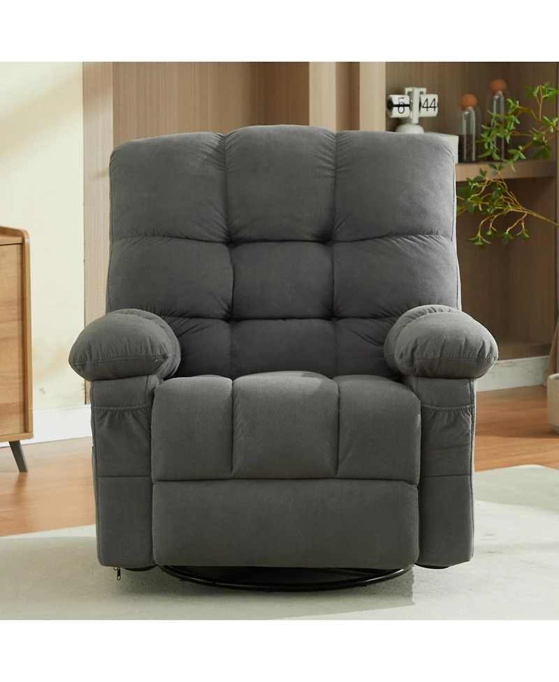Streamdale Furniture Streamdale Massage Swivel Recliner Chair w/Vibration & Heat, 350LBS Capacity, Usb Port