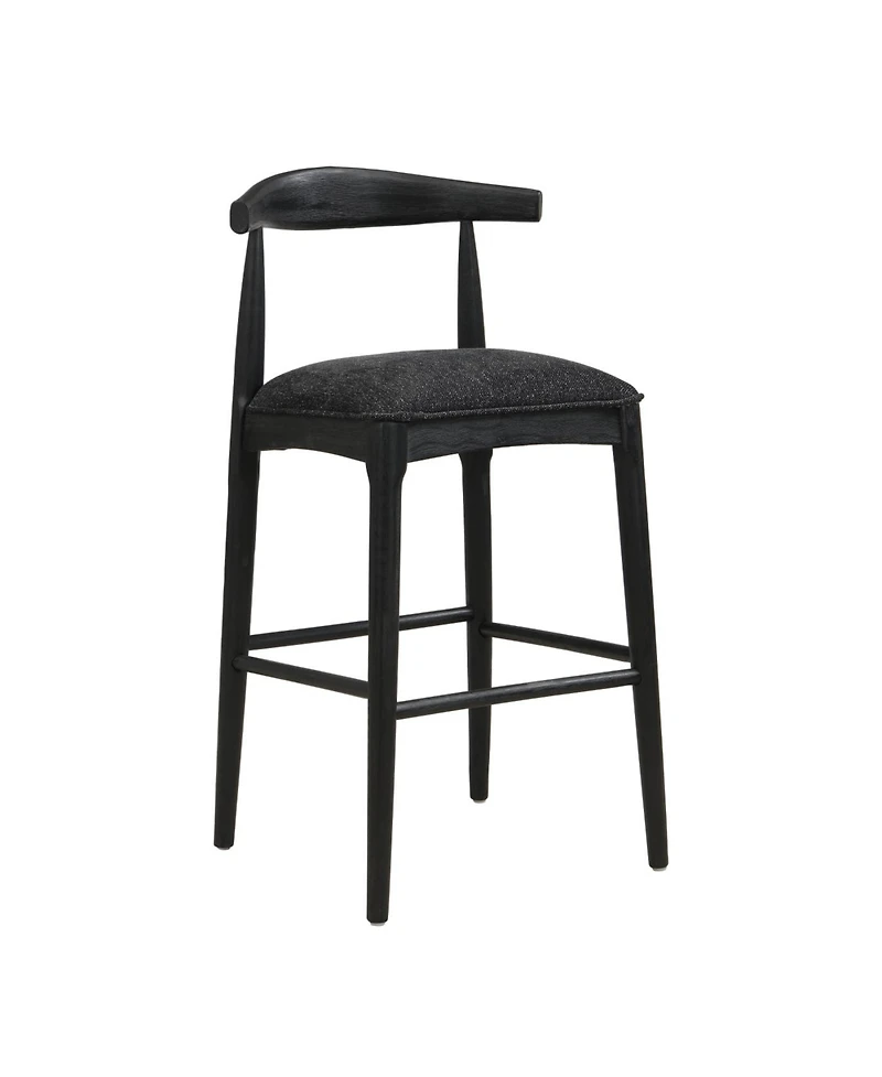 Streamdale Furniture Streamdale Stylish Upholstered Mid-Century Bar Stool with Rubberwood Frame