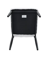 Streamdale Set of 4 Black & White Dining Chairs, Ergonomic Pu Backrest