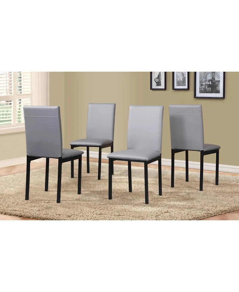 Streamdale Furniture Streamdale 5 Piece Metal Dinette Set with Laminated Faux Marble Top, Gray