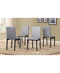 Streamdale Furniture Streamdale 5 Piece Metal Dinette Set with Laminated Faux Marble Top, Gray