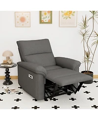 Streamdale Wall Hugger Zero Wall Power Recliner Chair with Usb (Dark Gray)