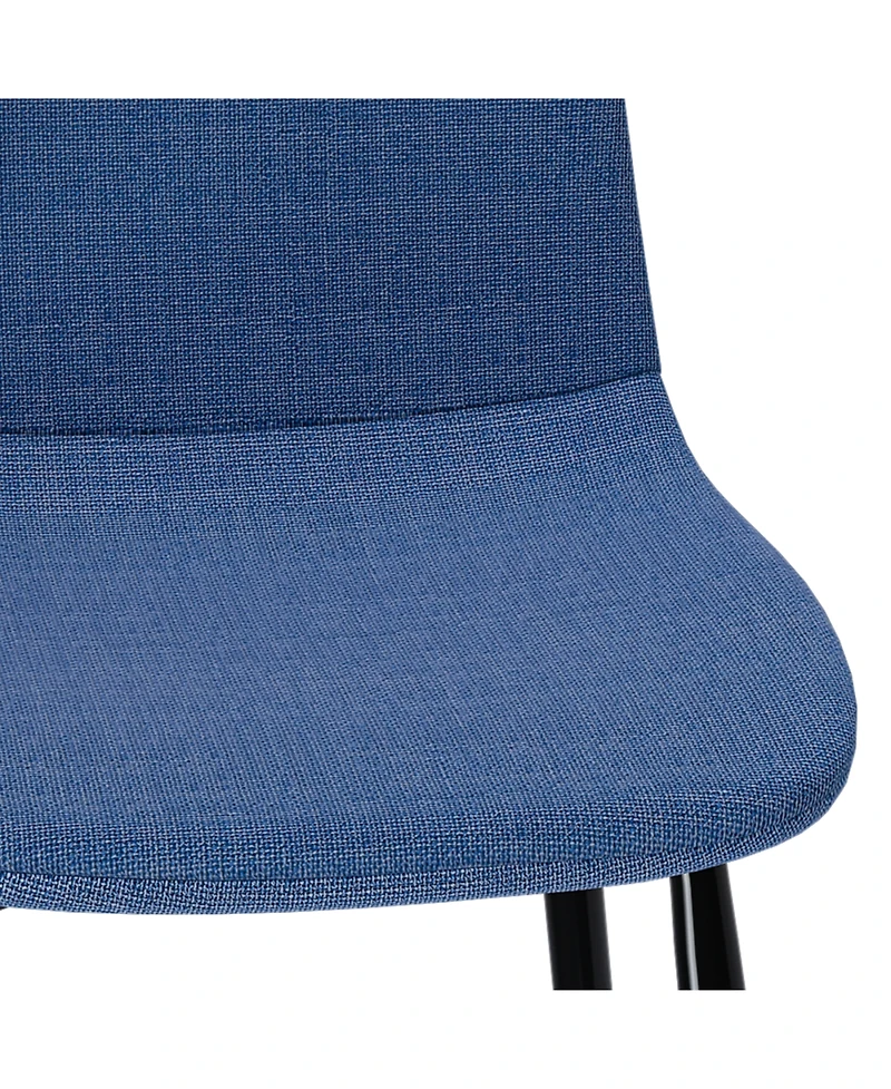Streamdale Modern Blue Knit Dining Chairs with Iron Legs (Set of 4)
