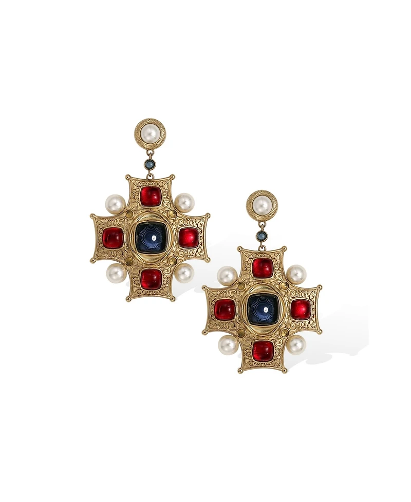 Retro Chic Byzantine King Earrings