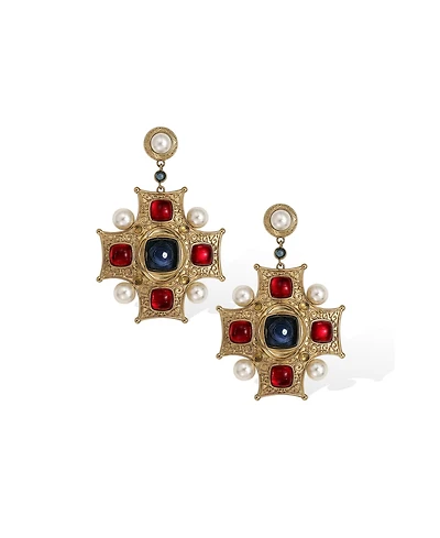 Retro Chic Byzantine King Earrings