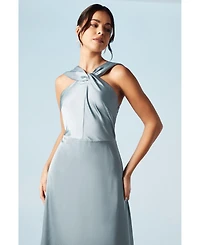 Coast Women's Twisted Halterneck Satin Maxi Dress